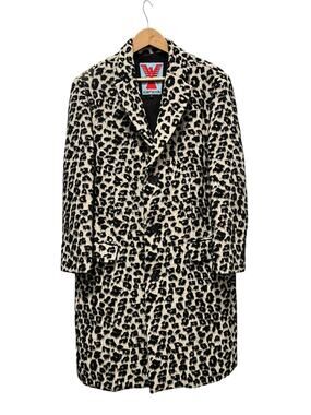 Adaptation Leopard Black White Wool Blend Tailored Coat Medium NWOT